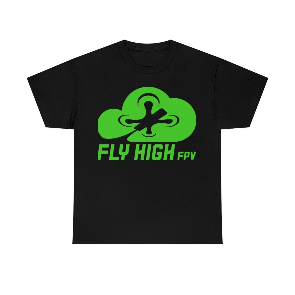 Fly High FPVTee - Green Logo for fpv drones 12
