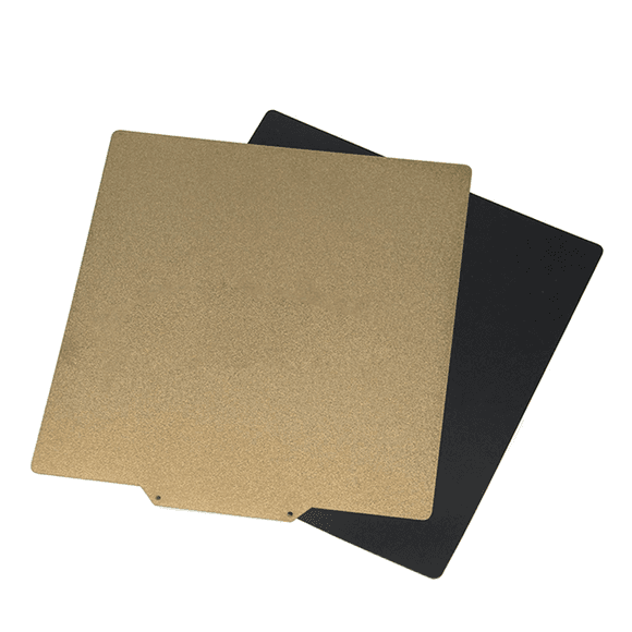 Energetic 410x410mm DOUBLE SIDED Smooth PEI/Textured Gold Spring Steel Sheet (Suits Ratrig) for fpv drones