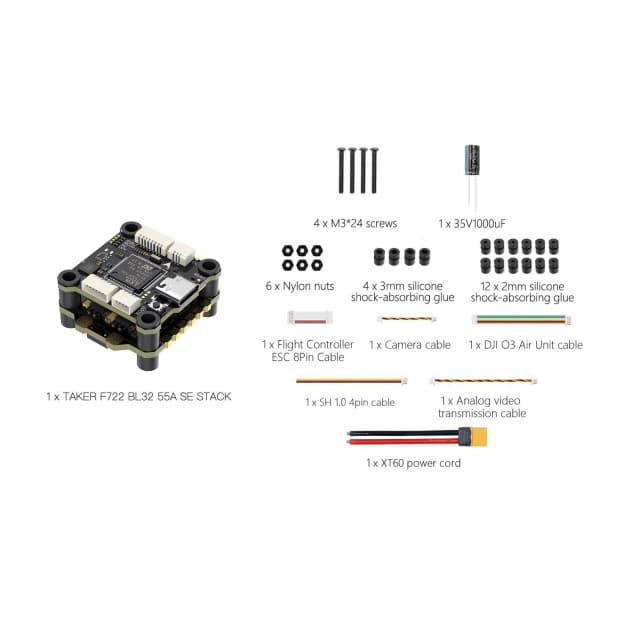 GEPRC Taker F722 - E55A BL32 Mini stack for drones for fpv drones 8