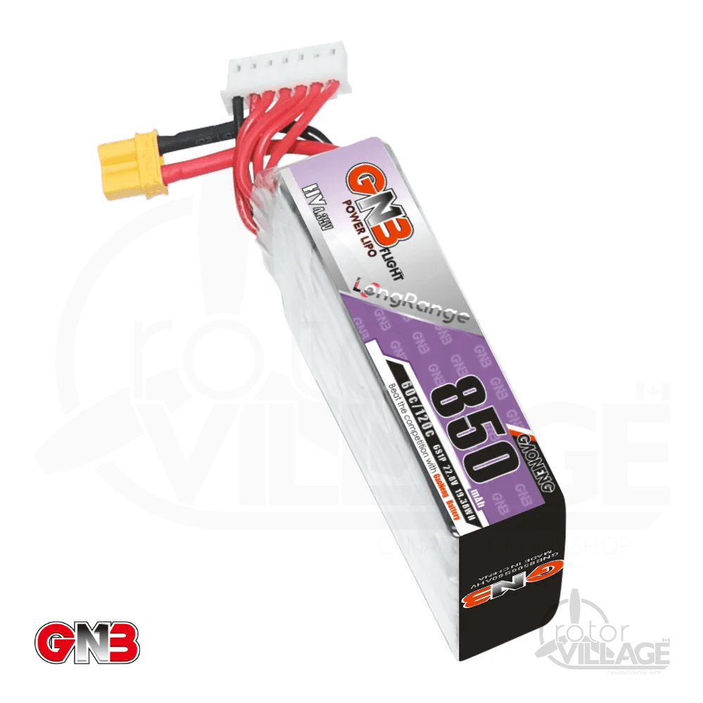 GNB 850mAh 6S 60C LiPo XT30 for fpv drones 1