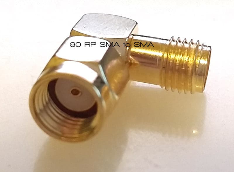 90 Deg RP-SMA to SMA Adapter for fpv drones