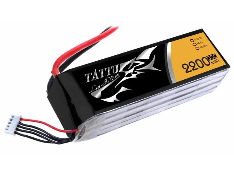 TATTU 2200mAh 4s 35c Lipo Battery - 14.8 Volt (4 Cell) for fpv drones 1
