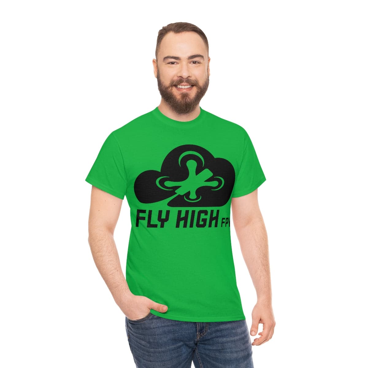 Fly High FPVTee - Black Logo for fpv drones 154