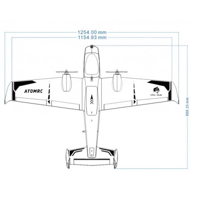 AtomRC Killer Whale Kit FPV aircraft for fpv drones 3