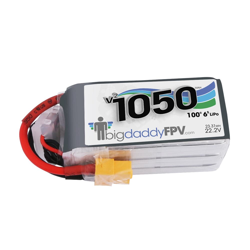 BIGDADDYFPV 1050MAH V2 6S 100C LIPO BATTERY PACK