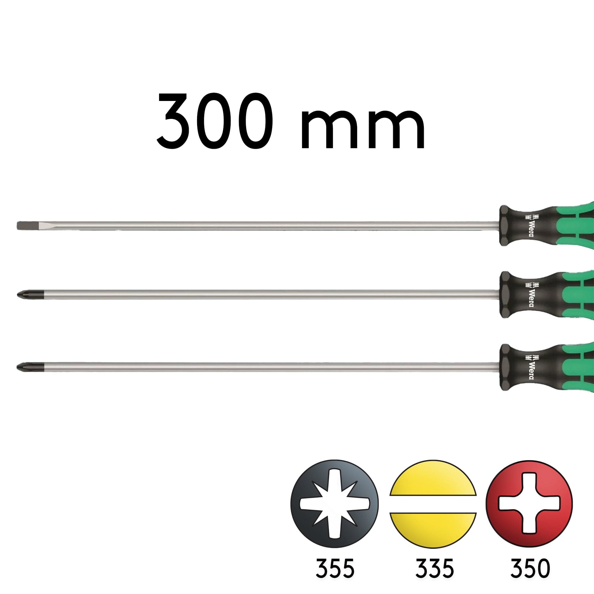 Wera 335/350/355 PH/PZ/Flat Combo Screwdriver Set (Extra Long 3 Pieces) 05347735002 for fpv drones 1