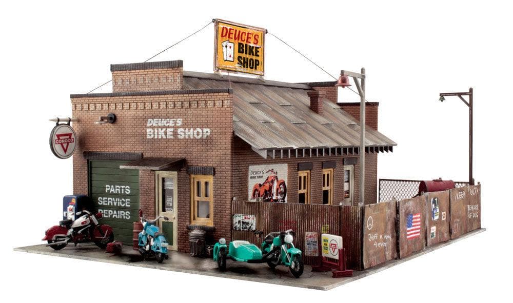 Woodland Scenics BR5045 HO Train Figures Deuce's Cycle Shop Built-&-Ready for fpv drones