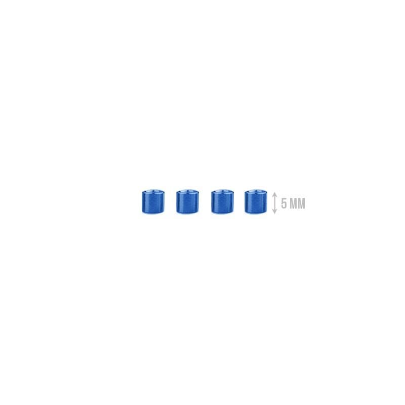 M3 Aluminium Standoffs (4 stuks) - ROND - 5mm - BLAUW for fpv drones 1