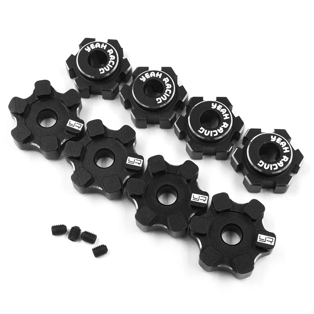 Yeah Racing TRMA-001BK Aluminum 7075 17mm Wheel Hex Set Black : Traxxas MAXX for fpv drones