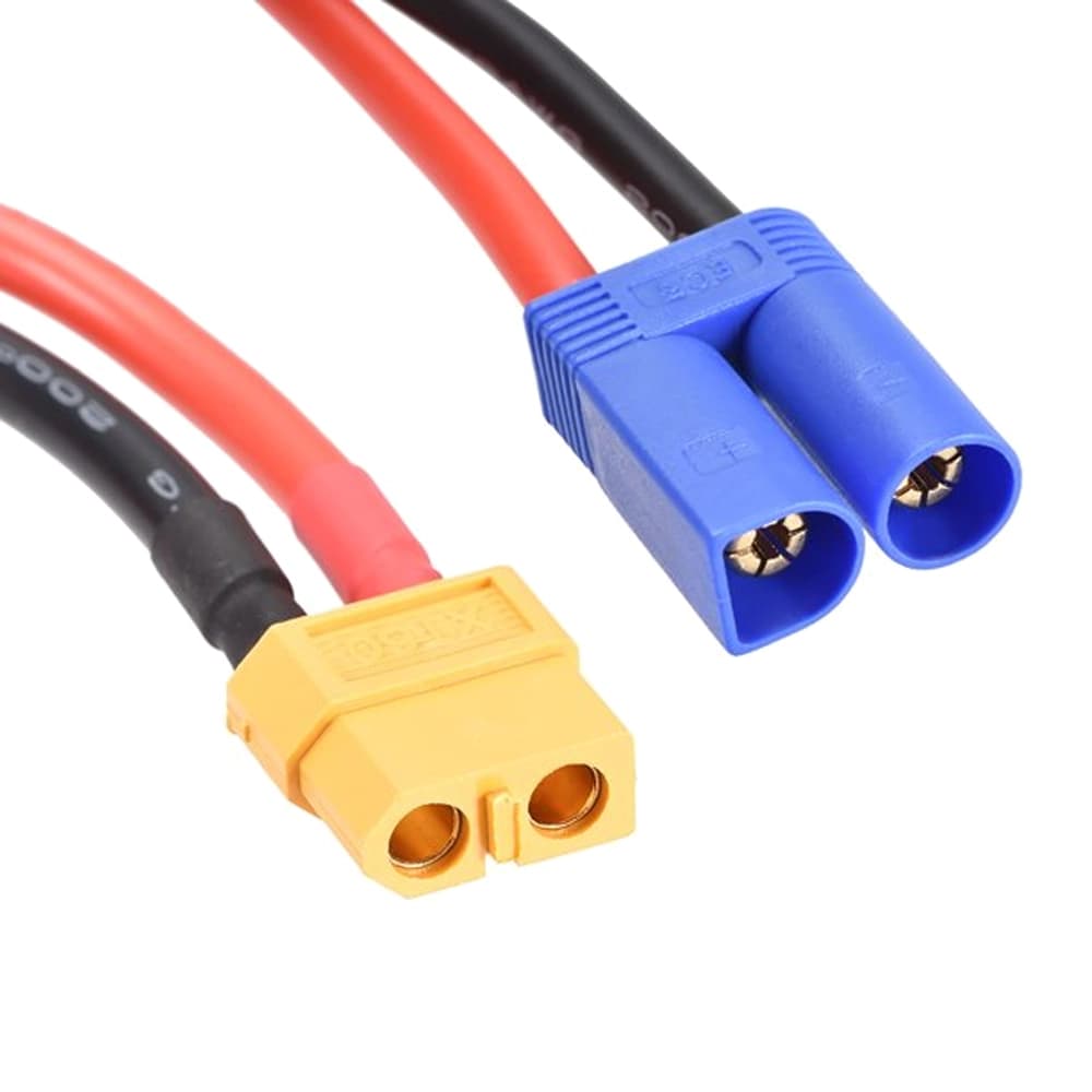 EC5 Male to XT60 Female 12AWG Extension Cable - 5cm - 2 for fpv drones 2