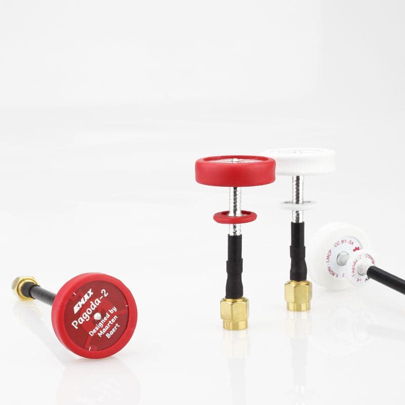 EMAX Pagoda 2 Antenna 5.8G 50mm-80mm 5cm-8cm RHCP Red Omnidirectional Omni FPV Flat Panel RP-SMA SMA for fpv drones 3