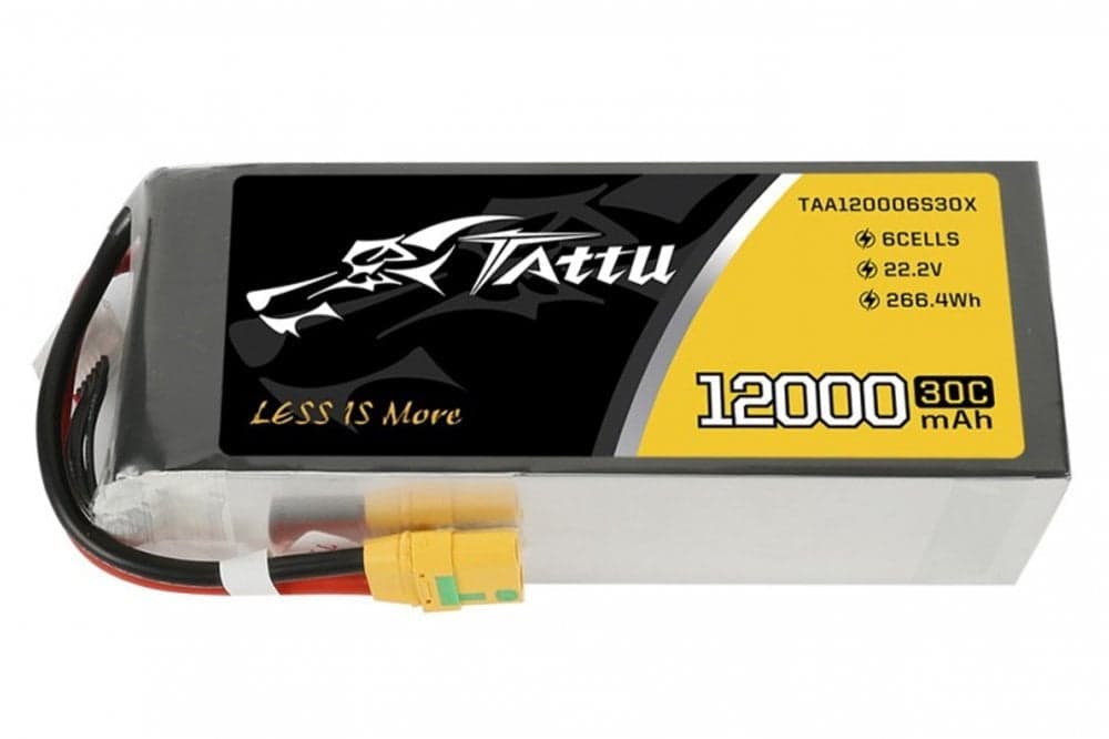 Tattu 12000mAh 22.2V 30C 6S  Lipo Battery Pack With XT90-S Plug for fpv drones 1