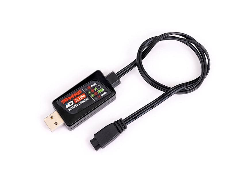 Traxxas 9767 2 Amp USB Charger for 2S 7.4V LiPo iD Connector Only for fpv drones