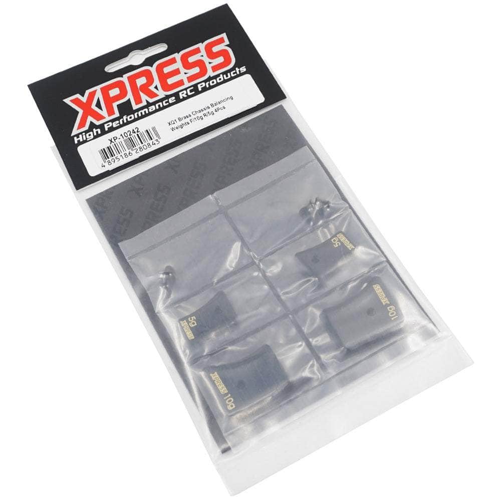 XP-10242, Brass Chassis Balancing Weights 10g 5g 4pcs For Execute Touring for fpv drones 3