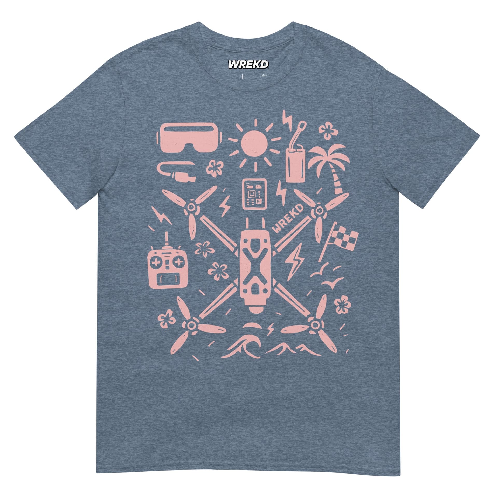 WREKD® Summer Vibes Mosaic Tee for fpv drones 1
