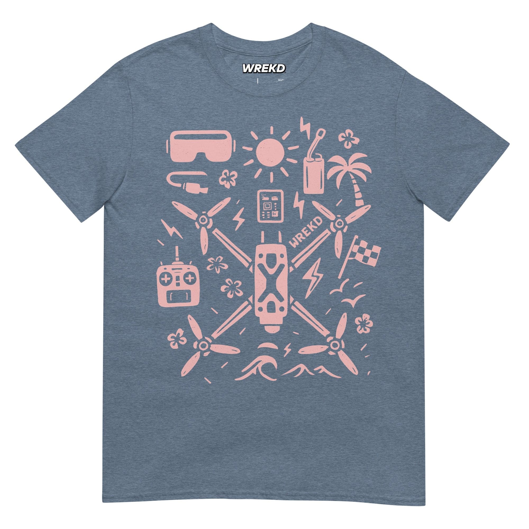 WREKD® Summer Vibes Mosaic Tee for fpv drones 1