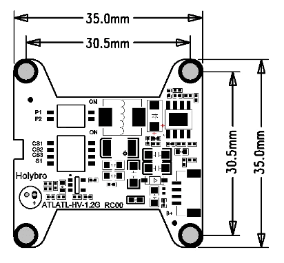 Atlatl HV V2 VTX - 1.2GHz 1W for fpv drones 14