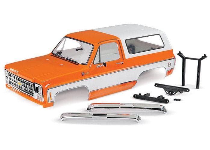 Traxxas 8130X Body Chevrolet Blazer (1979) Painted Complete (Orange) TRX-4 for fpv drones