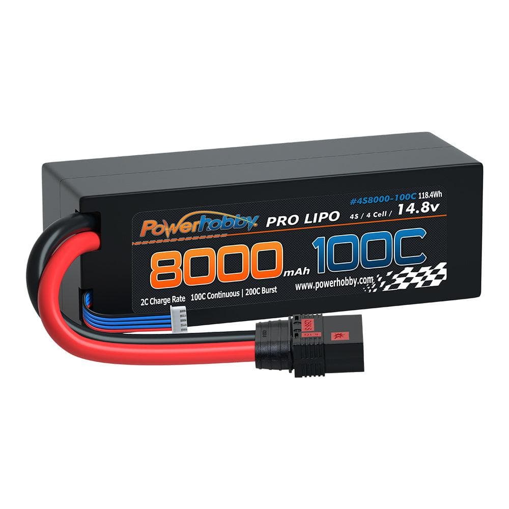 Powerhobby 4s 14.8V 8000MAH 100C Lipo Battery w QS8 Plug Hard Case 8AWG for fpv drones 3