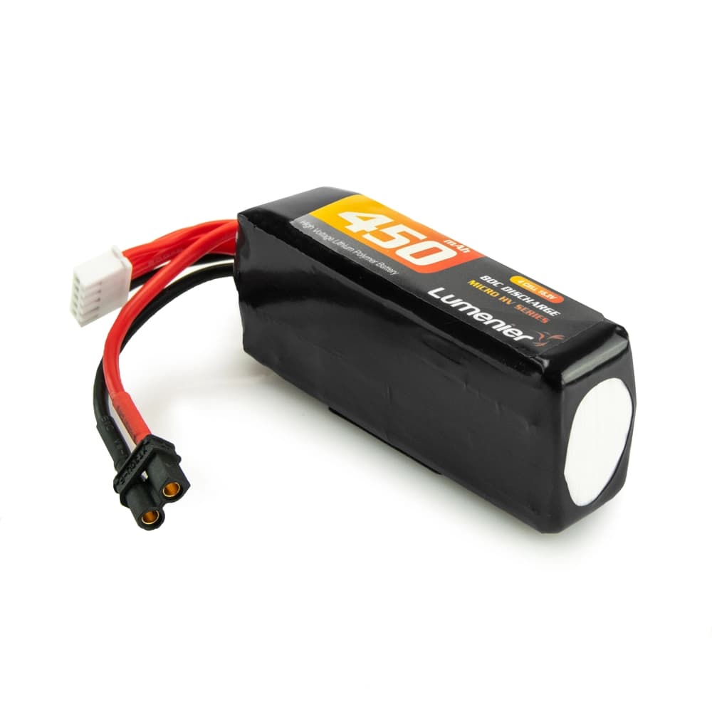 Lumenier 450mAh 4S 80c Micro HV LiPo Battery (XT-30) - 5 Pack Bundle - 15.2 Volt (4 Cell HV) for fpv drones 4