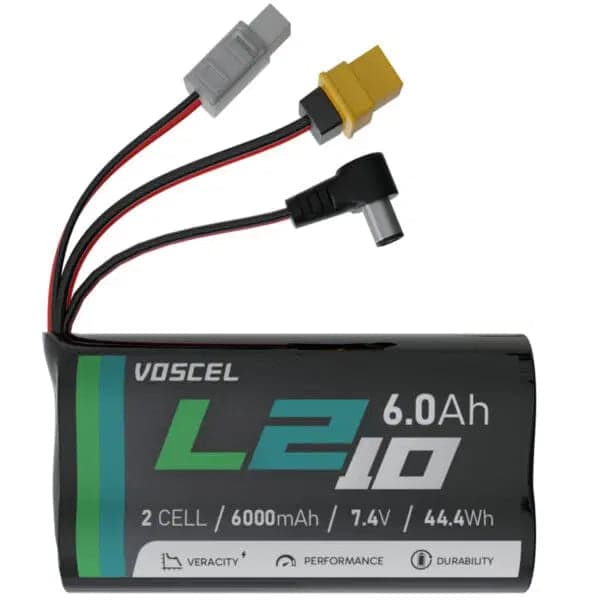 Voscel L210 6000mAh 2S 10C 7.4V 44.4Wh Battery DC5.0 with XT60 for fpv drones 2