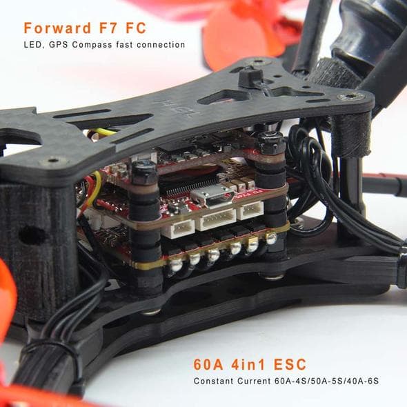 HGLRC Wind5 F7 60A 6S / 1600kv FPV Racing Drone - PNP for fpv drones 6