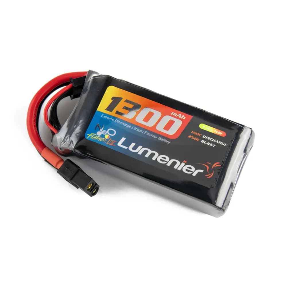 Lumenier N2O Feather-Lite 1300mAh 4s 150c Lipo Battery (XT-60) - 1.8 for fpv drones