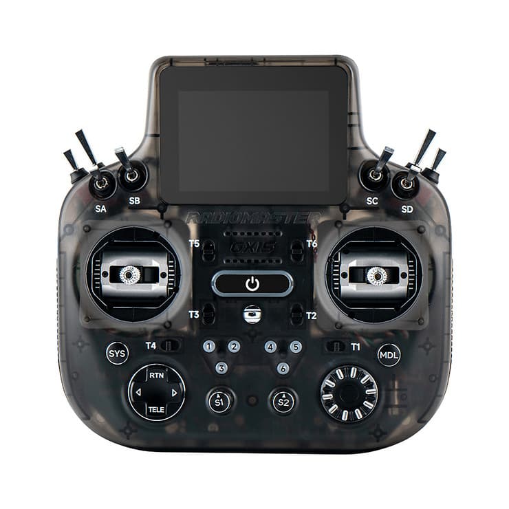 Radiomaster GX15 MAX Dual 2.4GHz ELRS AG02 FPV Fernsteuerung Transparent Grau