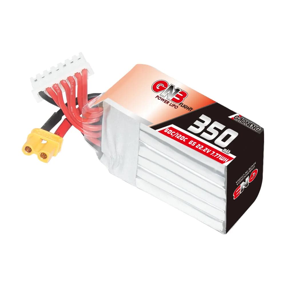 GAONENG GNB 6S 22.2V 350mAh 60C XT30 LiPo Battery [DG] for fpv drones 3