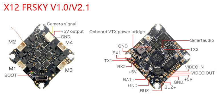 Happymodel X12 Frsky 5in1 AIO Flight Controller for fpv drones 6