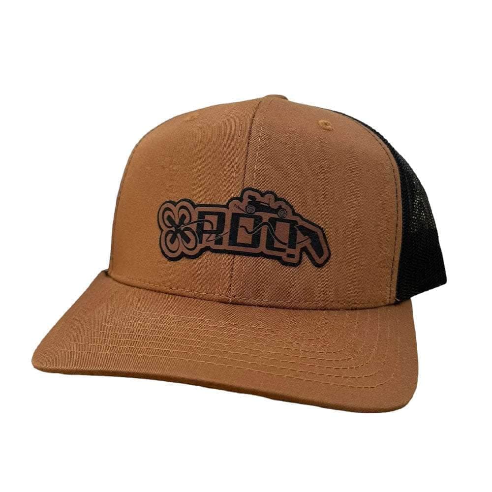 RDQ Logo Retro Trucker Hat - Caramel/Black for fpv drones