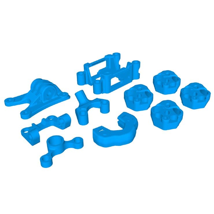 Foxeer Mega 5 3D print TPU set blue for fpv drones