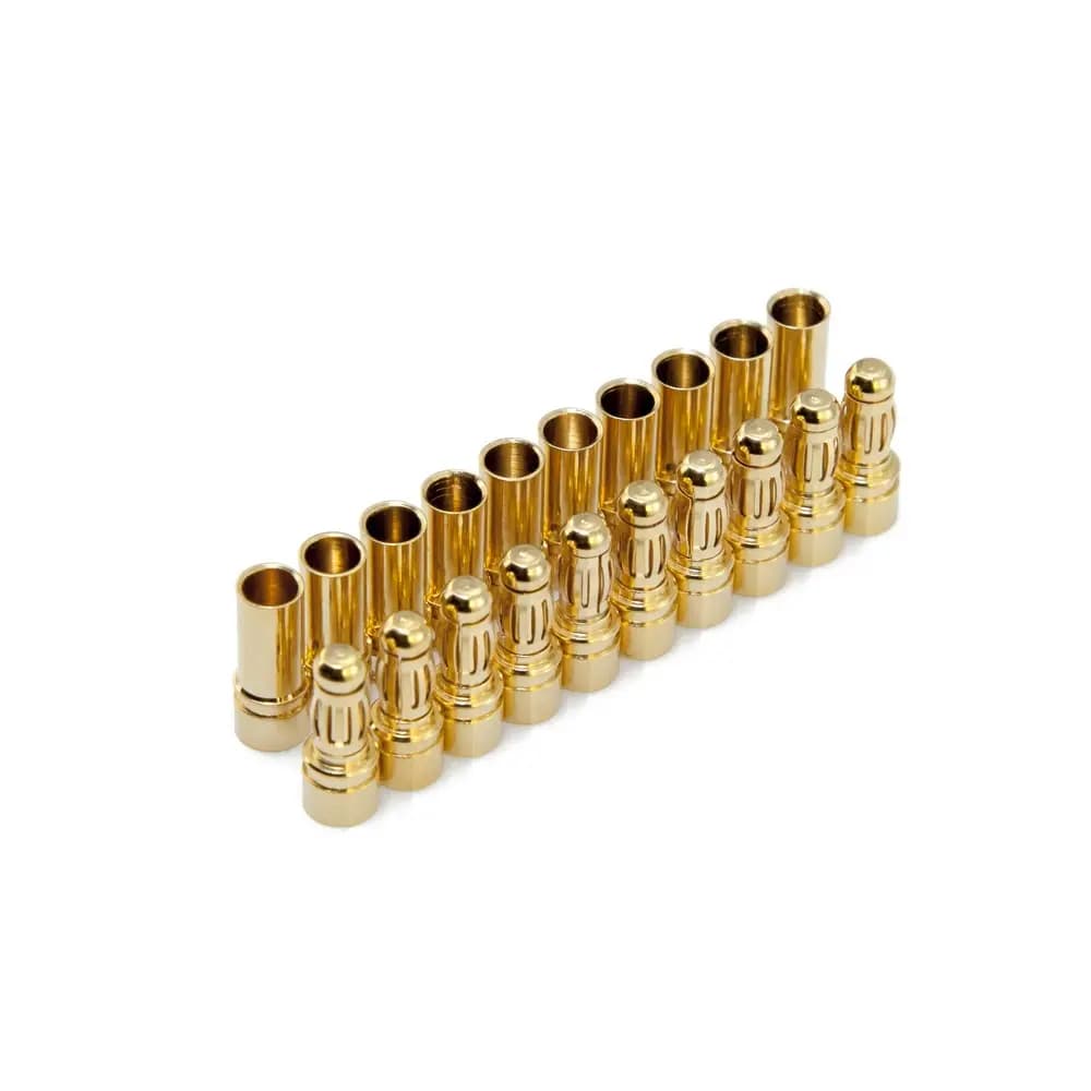 3.5mm Gold "Bullet" Connectors (12 Pair) for fpv drones