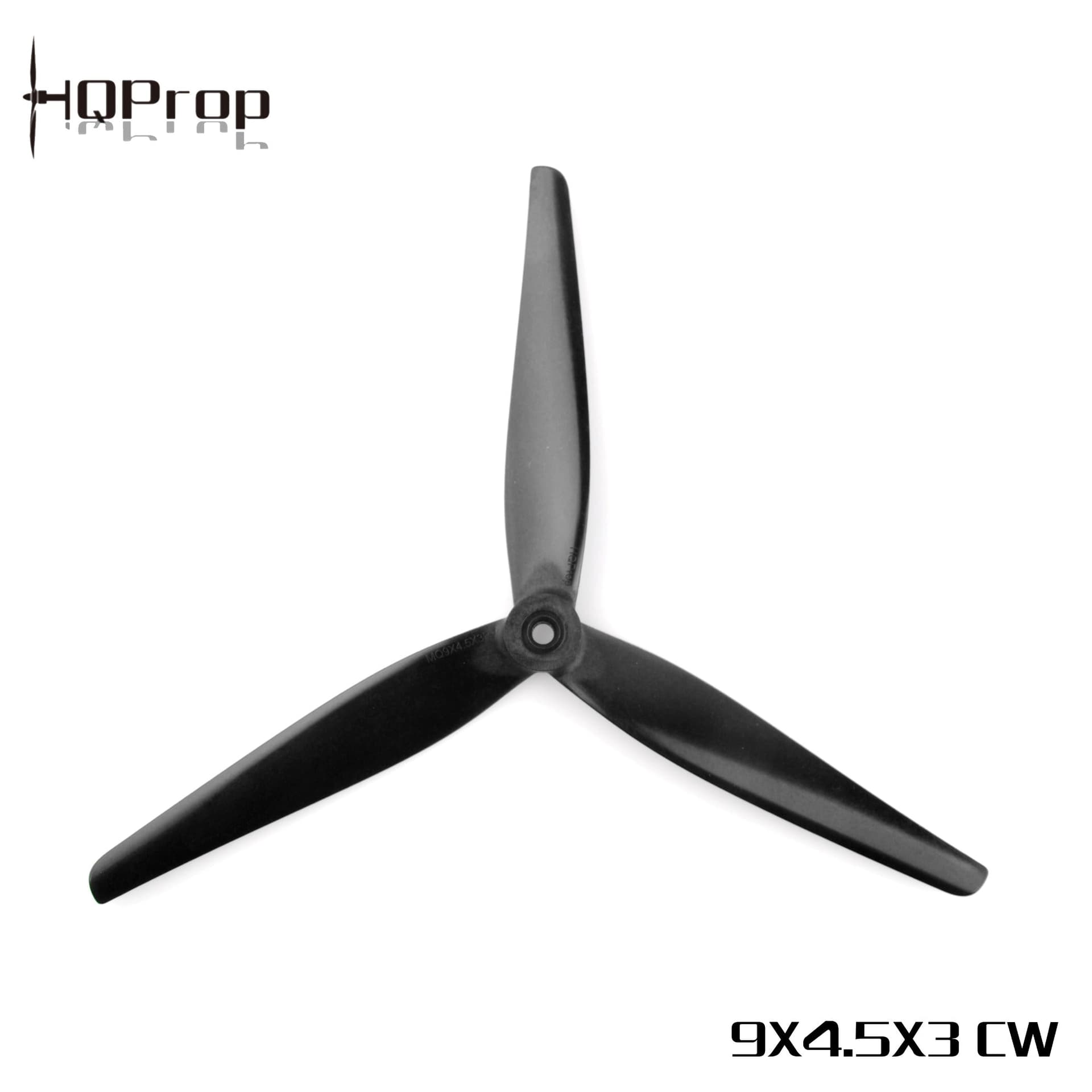 HQ MacroQuad Prop 9X4.5X3 (1 CW or 1CCW) Black-Carbon Reinforced Nylon for fpv drones