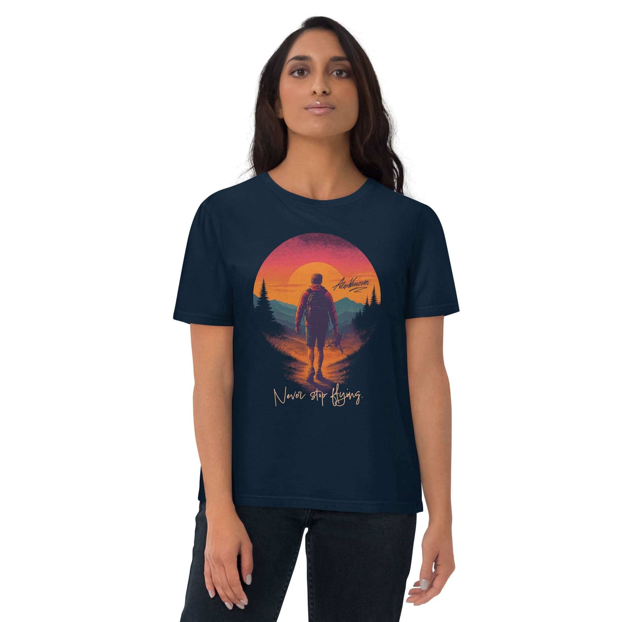 Never Stop Flying. - Alex Vanover Signature Tee for fpv drones 8