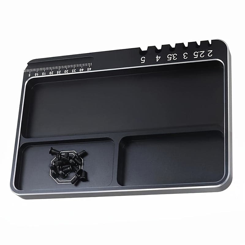 Magnetic Screw Tray, Aluminum Alloy Screws Storage & Measuring Tray with Magnetic Pad for fpv drones 4