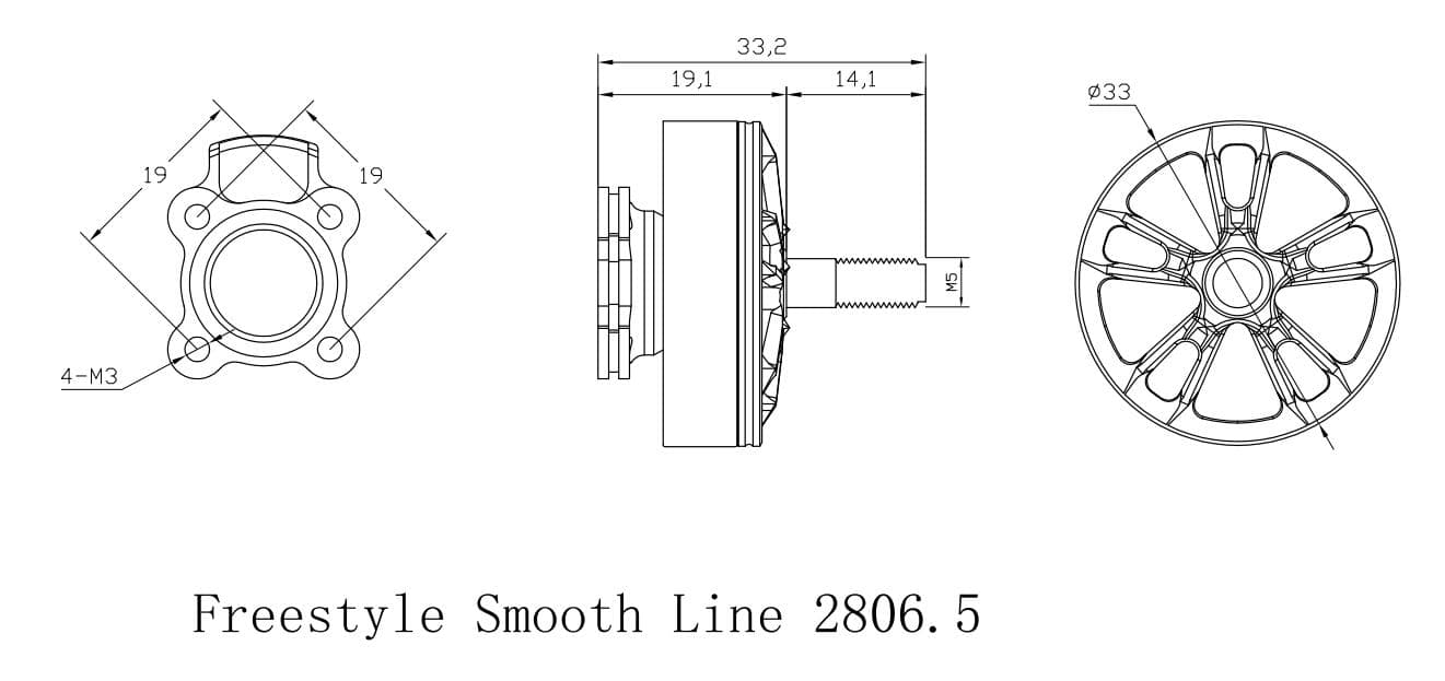 Xnova 2806.5 Freestyle Smooth Line Motor - 1900kv for fpv drones 4