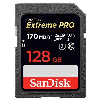 SANDISK EXTREME PRO 128GB V30 4K/UHD UHS-I/U3 200MB/s , 90MB/s SDSDXXD-128G-GN4IN for fpv drones 1
