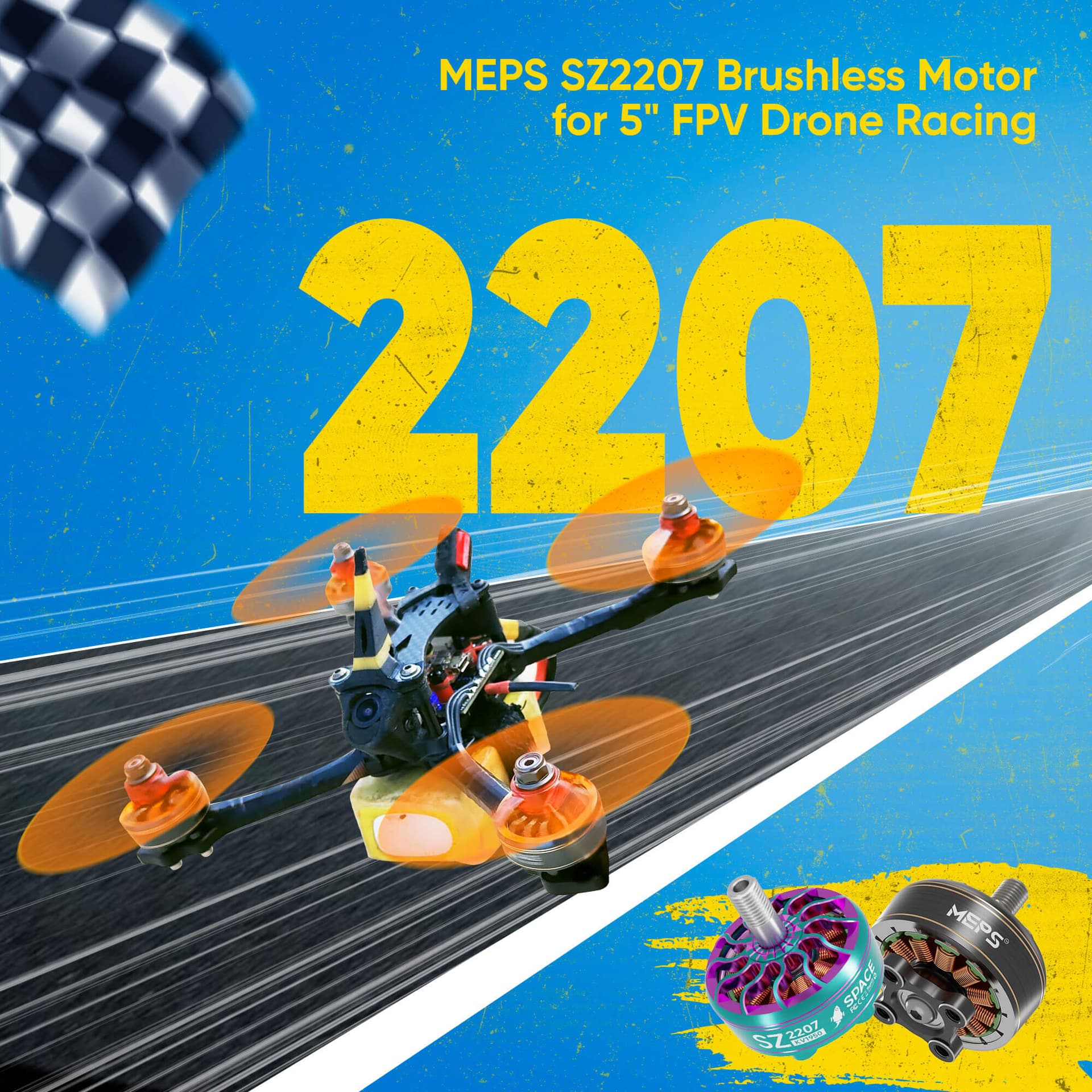 MEPS SZ2207 V2 Motor for 5inch Racing Drone 1750KV/1950KV/2750KV for fpv drones 43