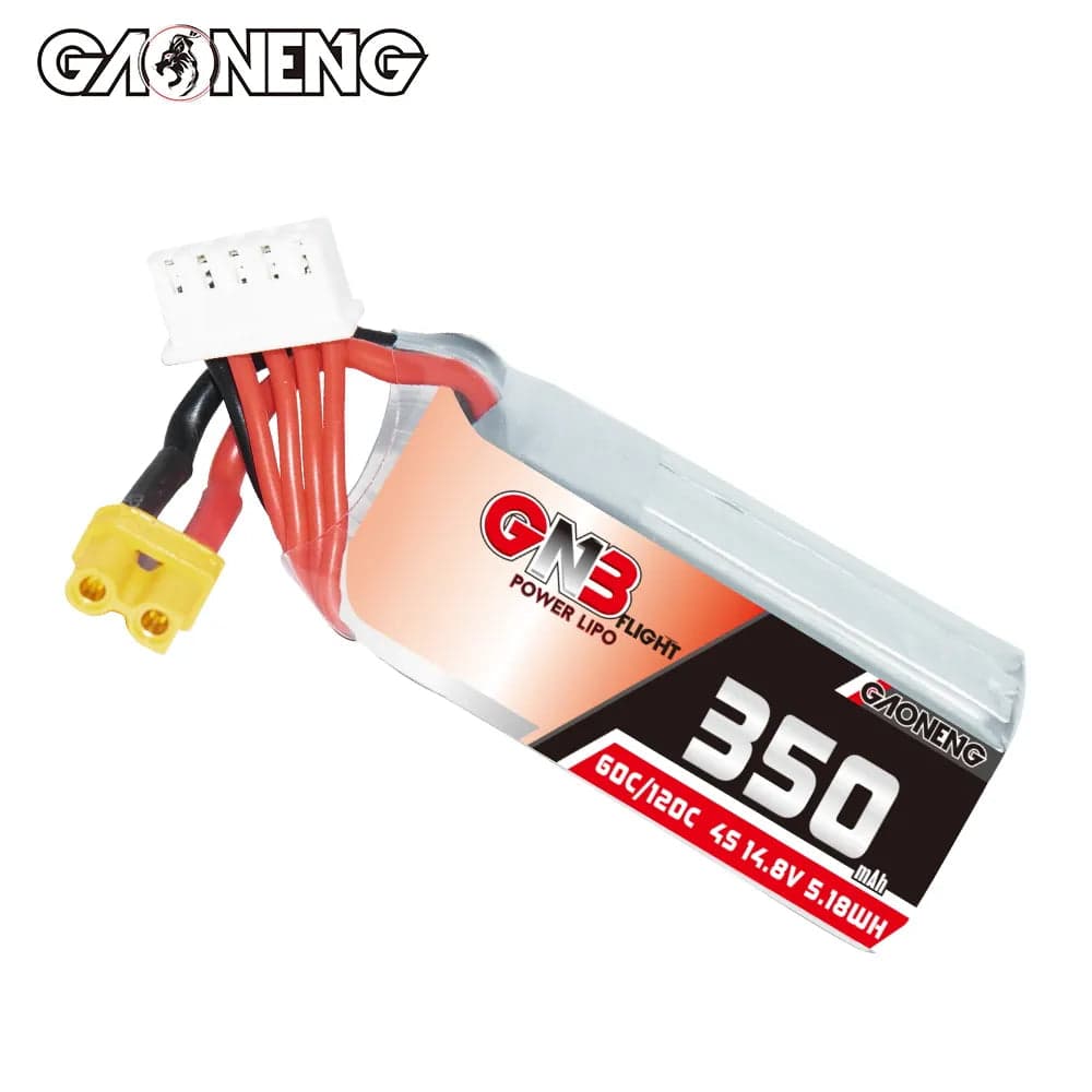 GAONENG GNB 4S 14.8V 350mAh 60C XT30 LiPo Battery [DG] for fpv drones 4