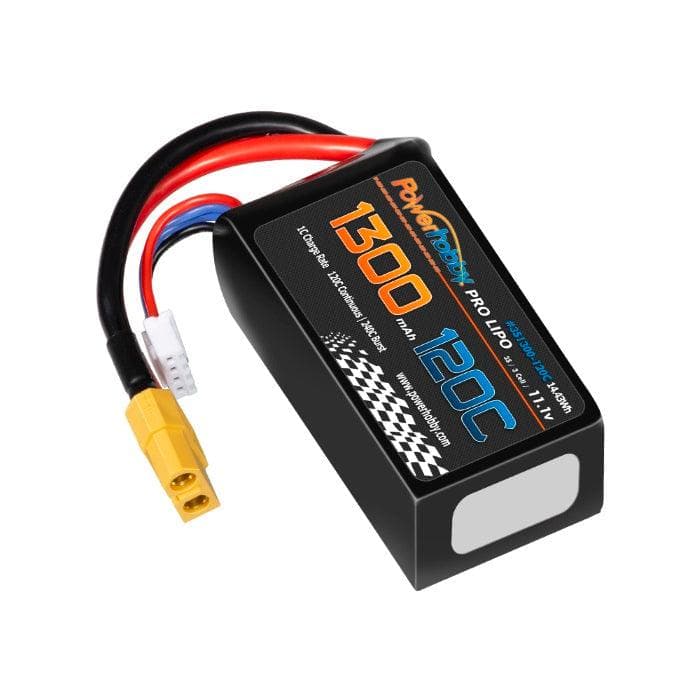 Powerhobby 3S 11.1V 1300mah 120C Lipo Battery w XT60 Plug for fpv drones 1