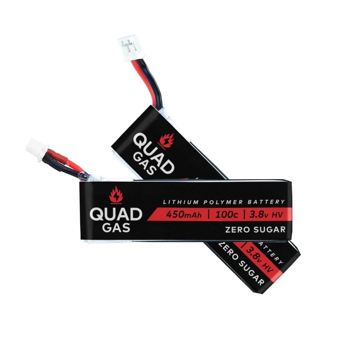 Quad Gas 1S 450mAh 100C Battery for Micro/Whoops (5pc) - Choose Connector for fpv drones 2