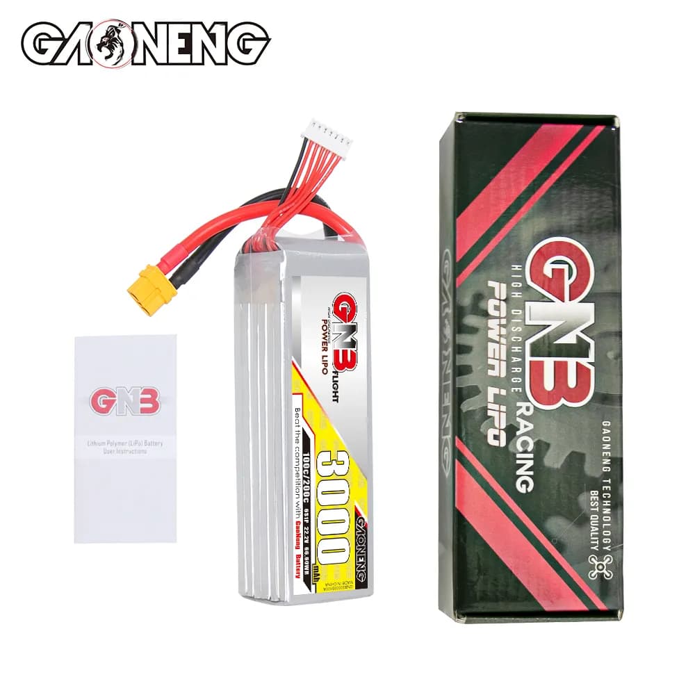 GAONENG GNB 3000mAh 22.2V 6S 100C XT60 LiPo Battery for fpv drones 2