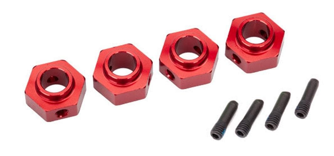 Traxxas 8269R Wheel Hubs 12mm Hex 6061-T6 Aluminum (Red-Anodized) (4) TRX-4 for fpv drones