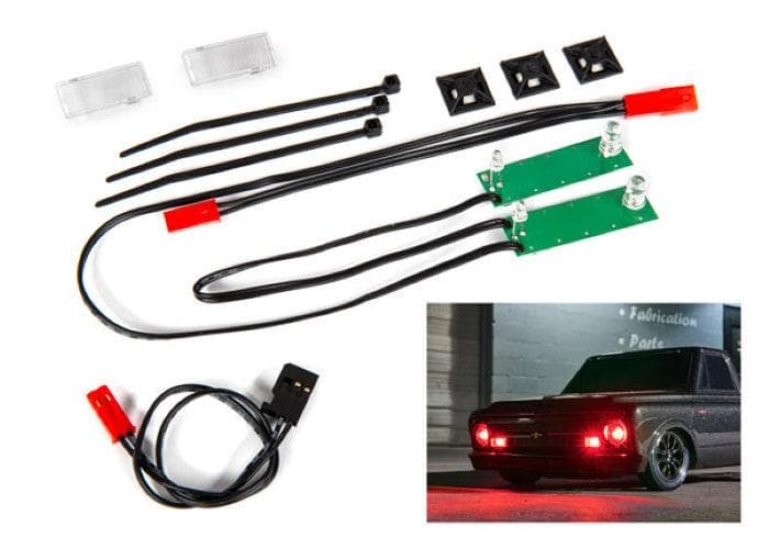 Traxxas 9496R Led light Set Front Complete (Red) Drag Slash for fpv drones