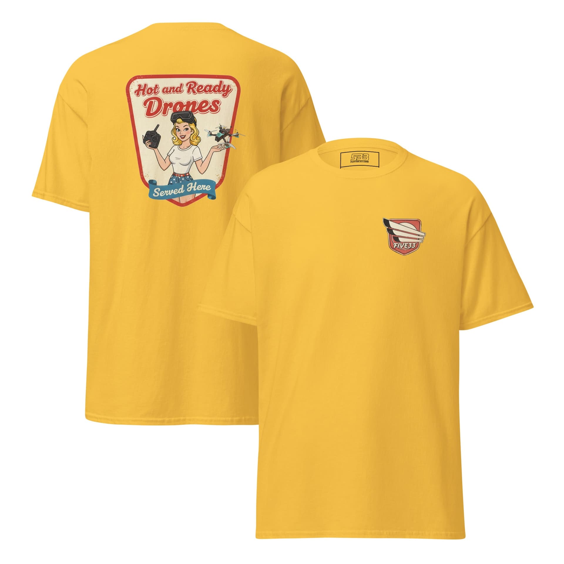 "Served Here" Retro Tee for fpv drones 5