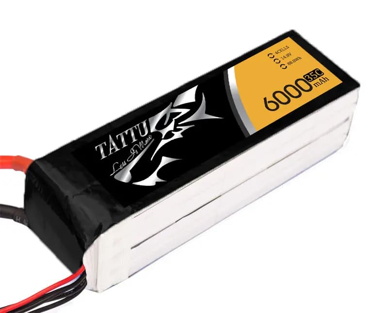 TATTU 6000mAh 4s 35c Lipo Battery (XT60) - 14.8 Volt (4 Cell) for fpv drones 1