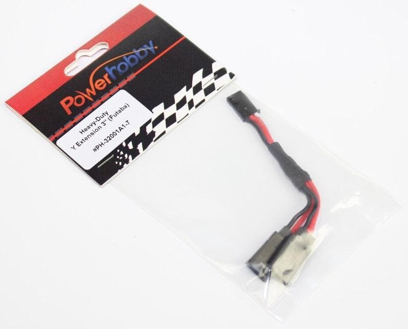 Powerhobby 3" Heavy Duty Y Servo Extension / Harness Futaba Connector for fpv drones 2
