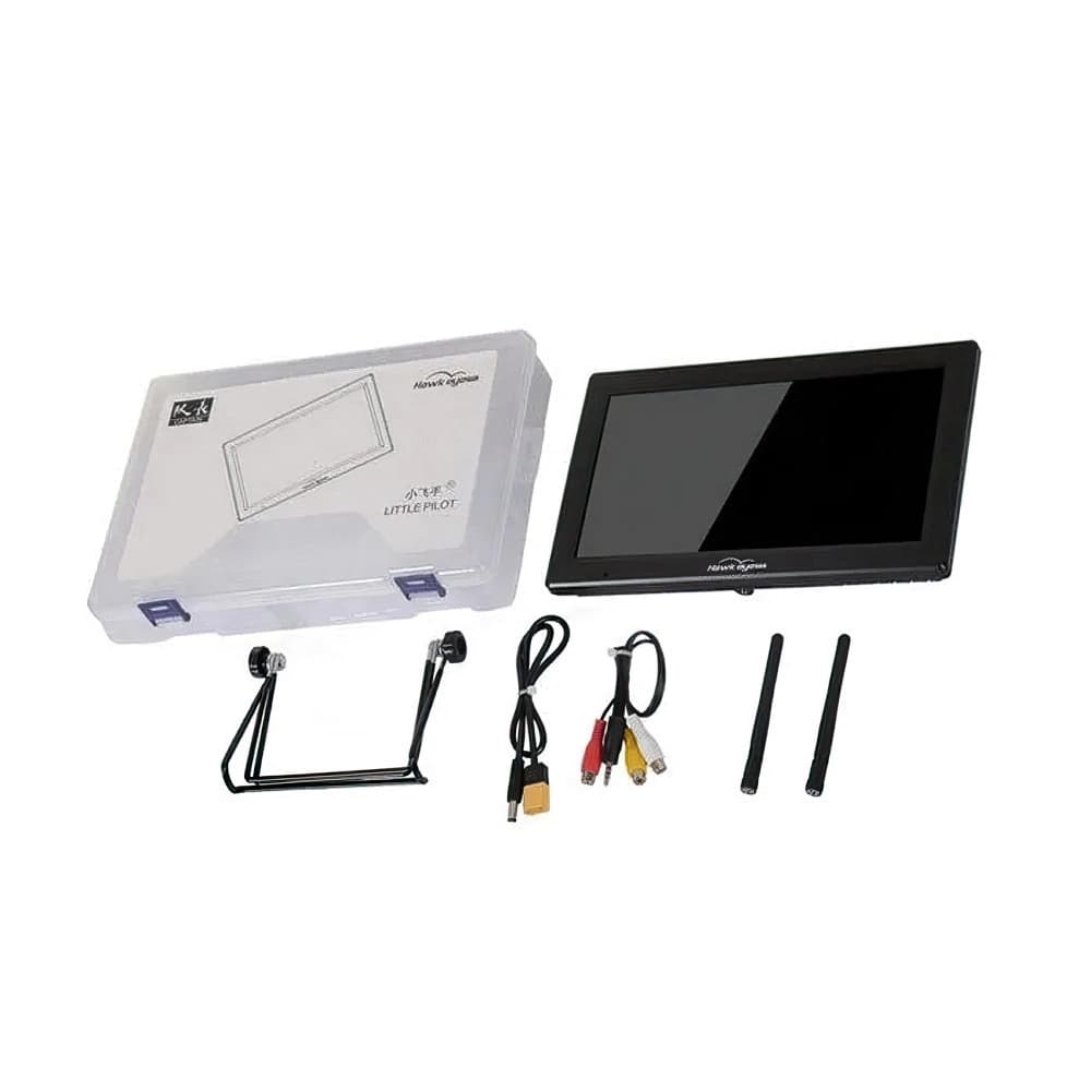 Hawkeye Captain Little Pilot 5.8GHz 10.2" FPV Monitor w/ Dual Receivers - 7.5 - Black for fpv drones 7
