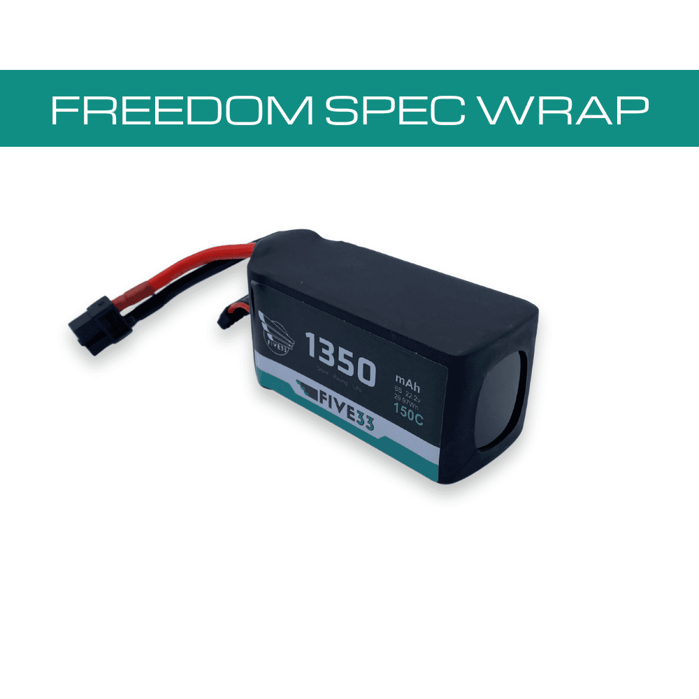 Budget Freedom Spec Lipo 1350mAh 6S (4 Pack Bundle) for fpv drones 3